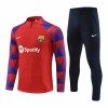 Sudadera De Entrenamiento Trajes FC Barcelona Quarter Zip 23-24 Roja - Hombre